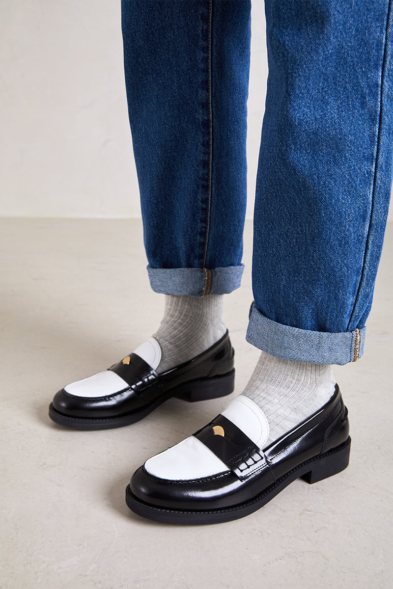 Bryan shoes Bicolor negro NORA Los más vendidos Calzado