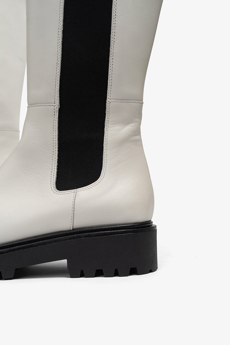White leather chelsea boot - BELMONT